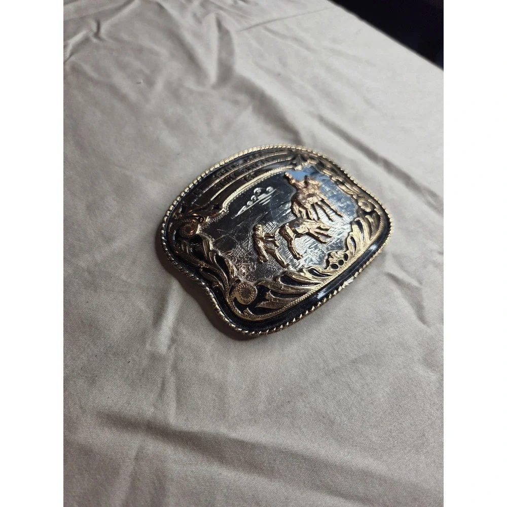 Comstock Silversmiths 1980 Shrine Rodeo Trophy Buckle - 1st Place